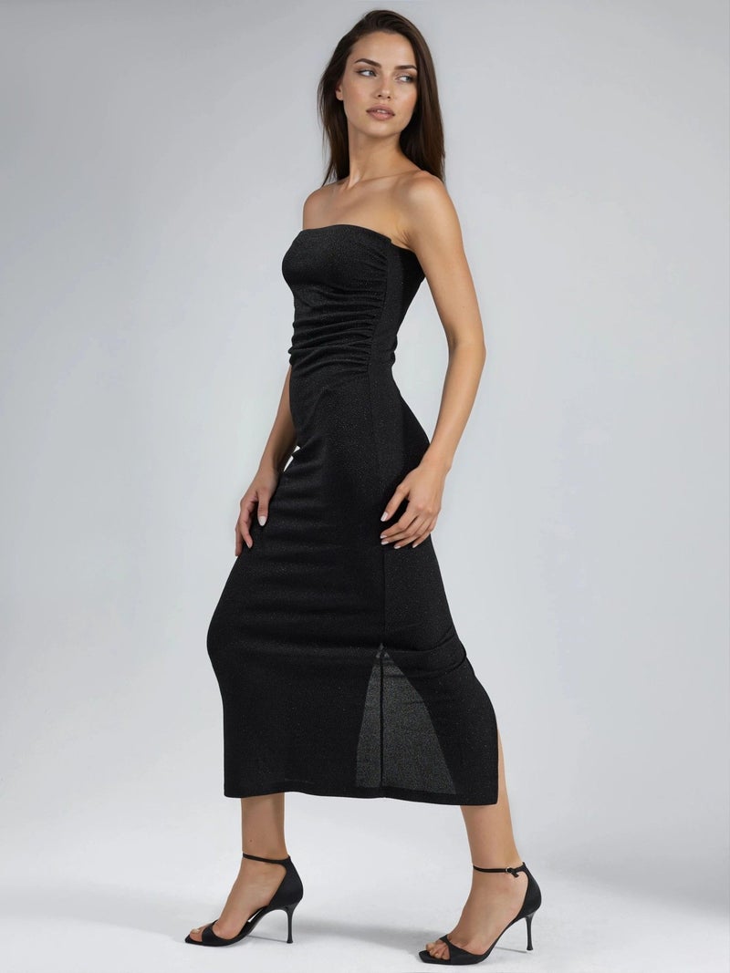 BUSEM Shiny Slit Detailed Maxi Dress - Image 4